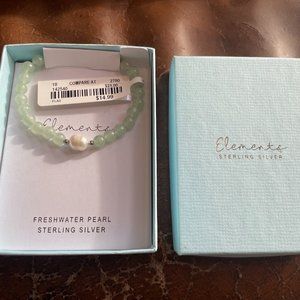 Women's Elements Freshwater Pearl Sterling Silver Strech Bracelet